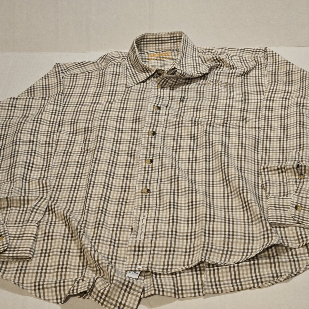 Men's Casual Button Down Shirt - Brown Plaid